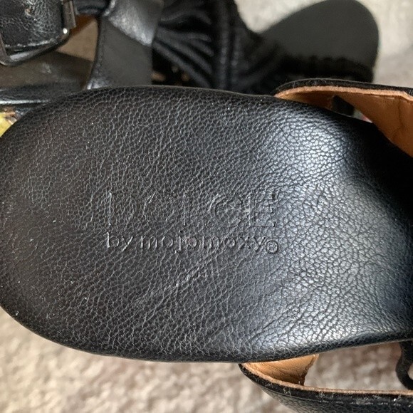 Dolce by Mojo Moxy Black Macrame Multicolor Wedge Heel Platform Sandals Size 10M - Picture 8 of 10